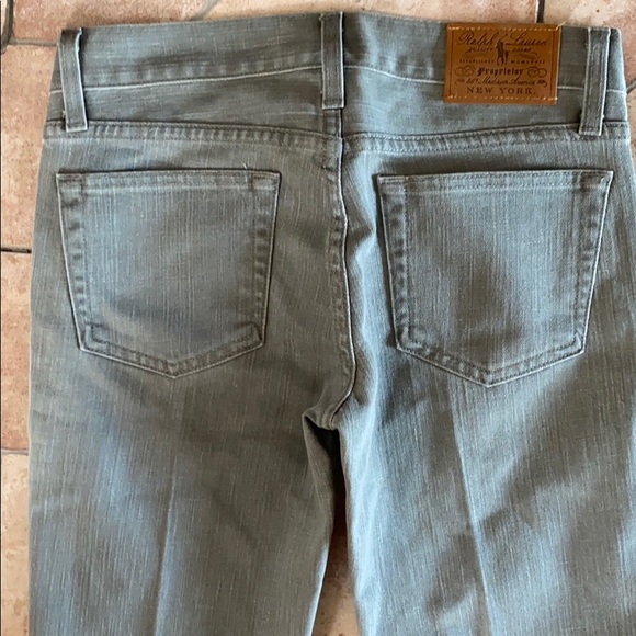 🆕 $340 Ralph Lauren Gray Trouser Jeans 26 Bootcut Y2K Low Rise - Picture 7 of 8